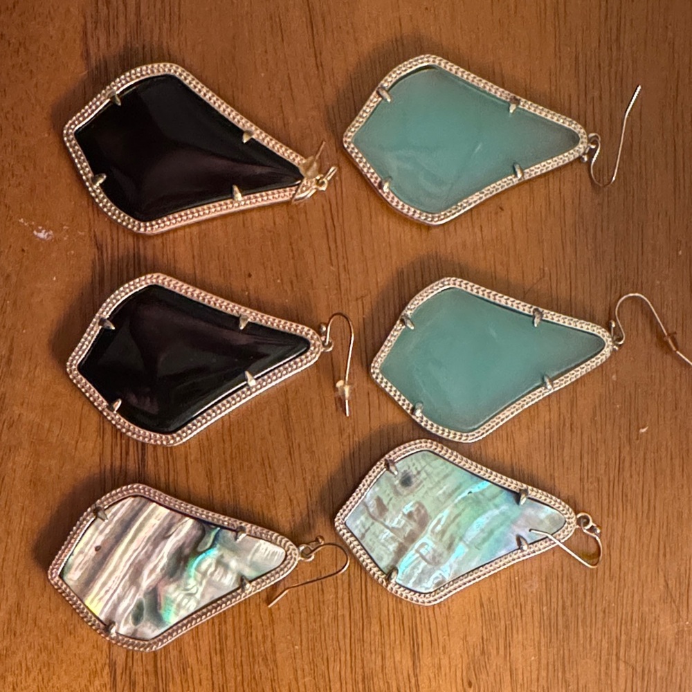 Kendra Scott Black and Turquoise Earrings Set